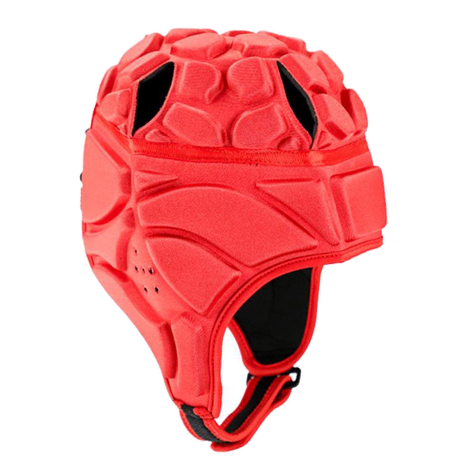 Rugby Helmet Headgear Scrum Cap Hockey Head Protector Protect Hat Red  S