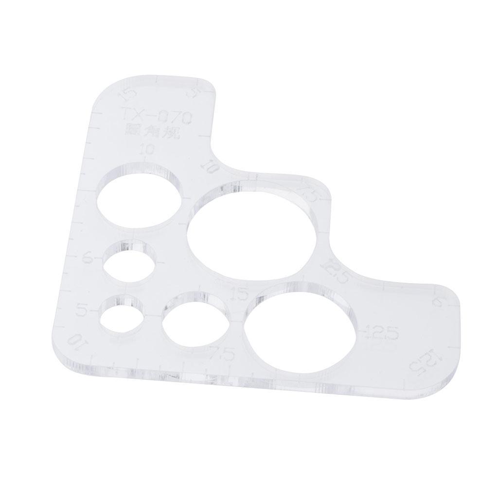 Clear Acrylic Leather Craft DIY Wallet & Pattern Template Tools