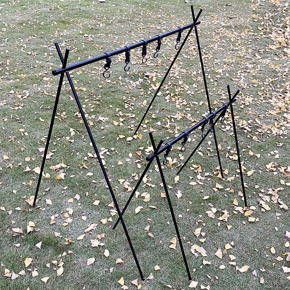 Outdoor Hanging Rack Camping Triangle Storage Rack Light Stand Clothes Drying Tripod for Outdoor Cooking Camping Picnic
