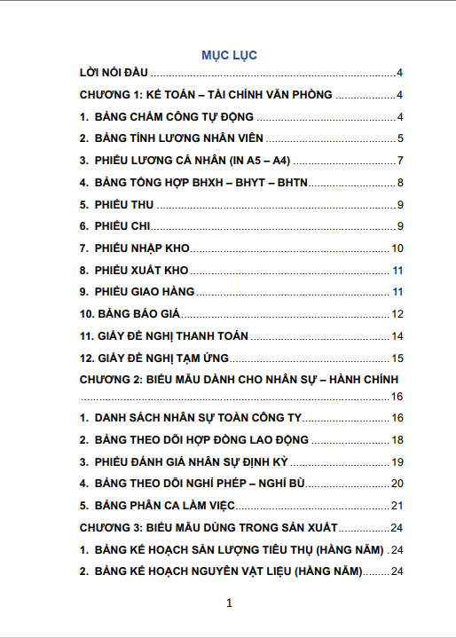 Sách Sổ tay 36 Biểu mẫu Excel dành cho văn phòng