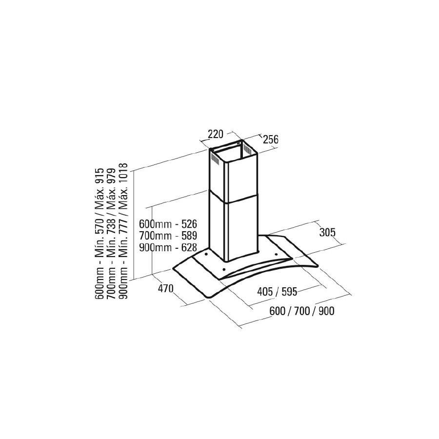 Máy hút mùi CATA Cglass 70cm  ( Hàng chính hãng)