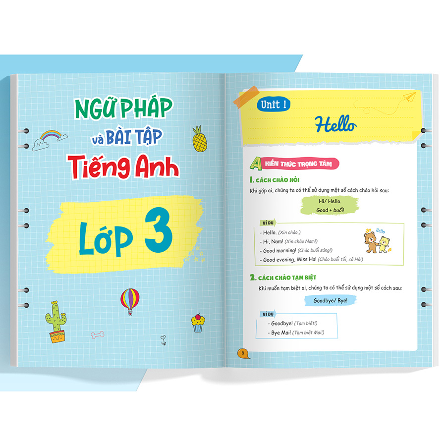 Sổ tay ngữ pháp và bài tập tiếng Anh lớp 3,4,5