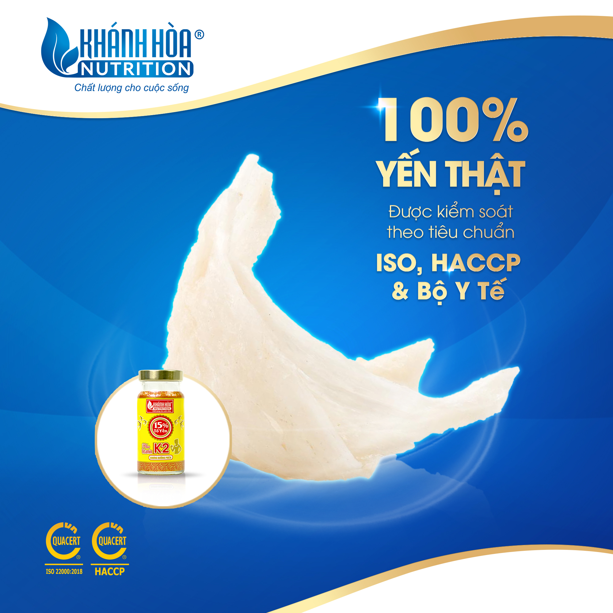 Nước Yến Sào 15% Bổ Sung Vitamin K2 Khánh Hòa Nutrition