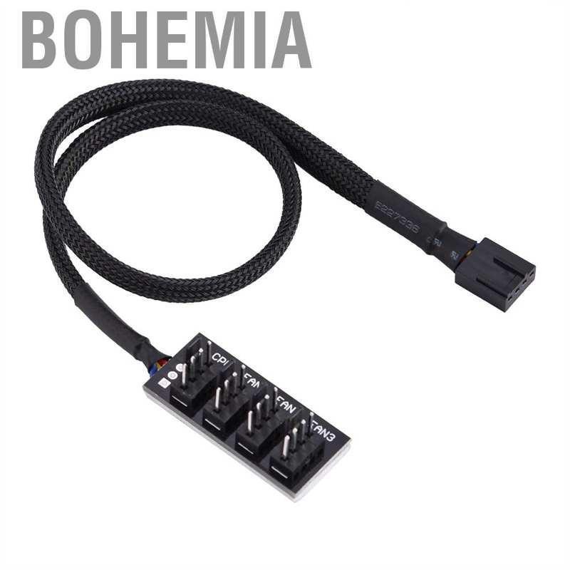 4-Port Fan HUB 4-Pin Splitter Cable Extender Computer CPU/Case Power Adapter