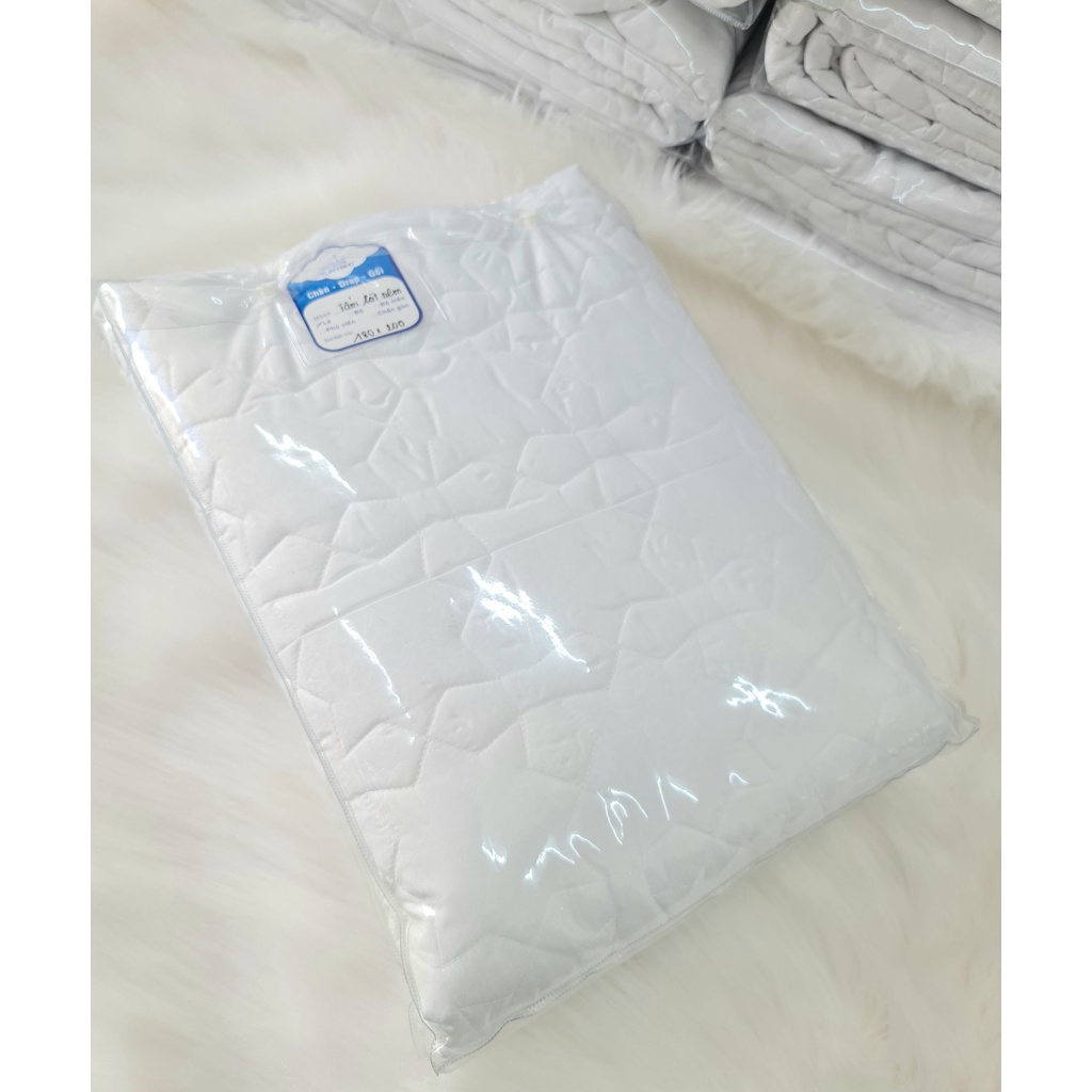 Tấm lót bảo vệ nệm vải cotton dệt, chất bông microfiber cao cấp dùng cho mọi loại nệm 1m6, 1m8