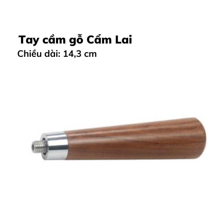 Tay cầm cà phê cán gỗ cẩm lai đẹp mắt 23,5cm mùi hương tự nhiên chống kiến mối đủ size chuyên cho quán bảo hành 1 đổi 1