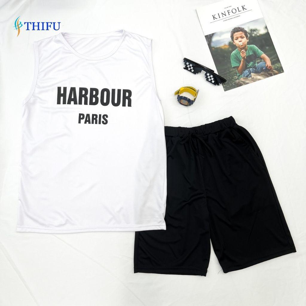 Bộ Thể Thao THIFU FASHION Chữ HARBOUR Sắc Nét Chất Liệu Thun Lạnh, Kiểu Dáng Phù Hợp Cả Nam Nữ hình ảnh video thật