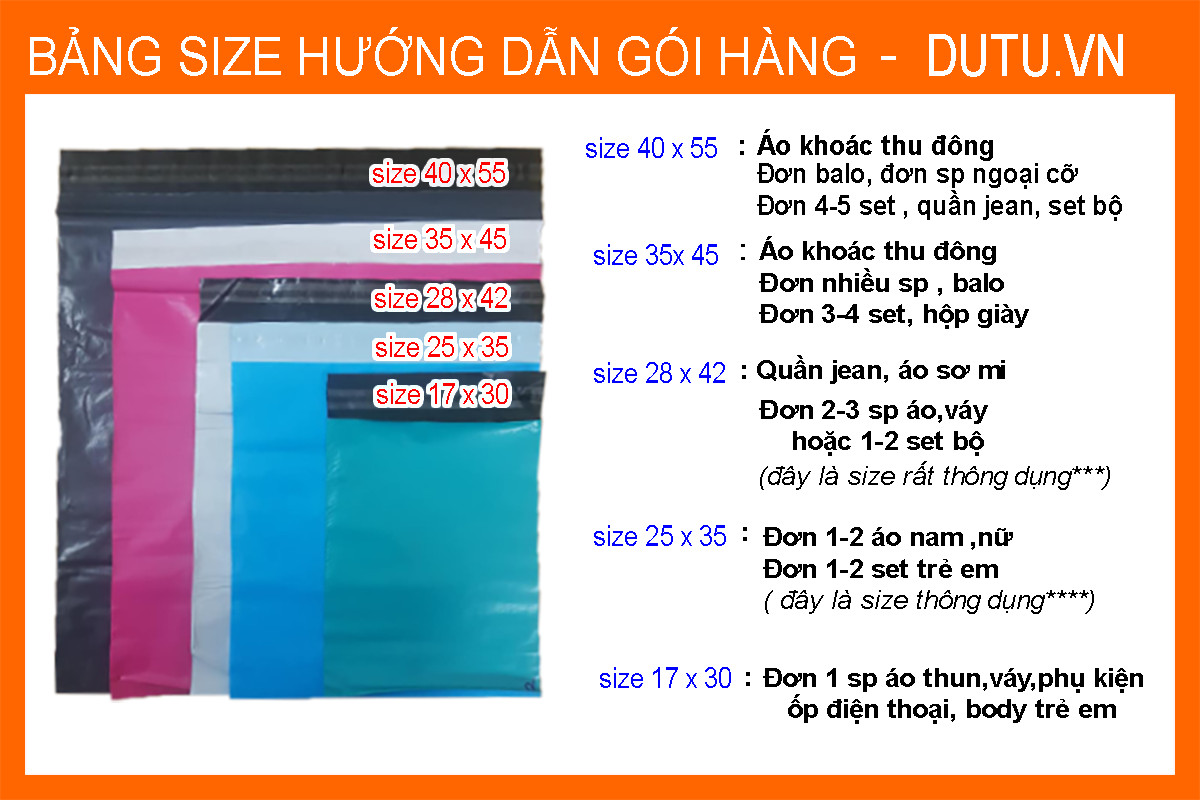 17x30 Hồng - Combo 100 Túi Gói Hàng Niêm Phong Tự Dính Hồng Đóng Gói Quần Áo, Phụ Kiện