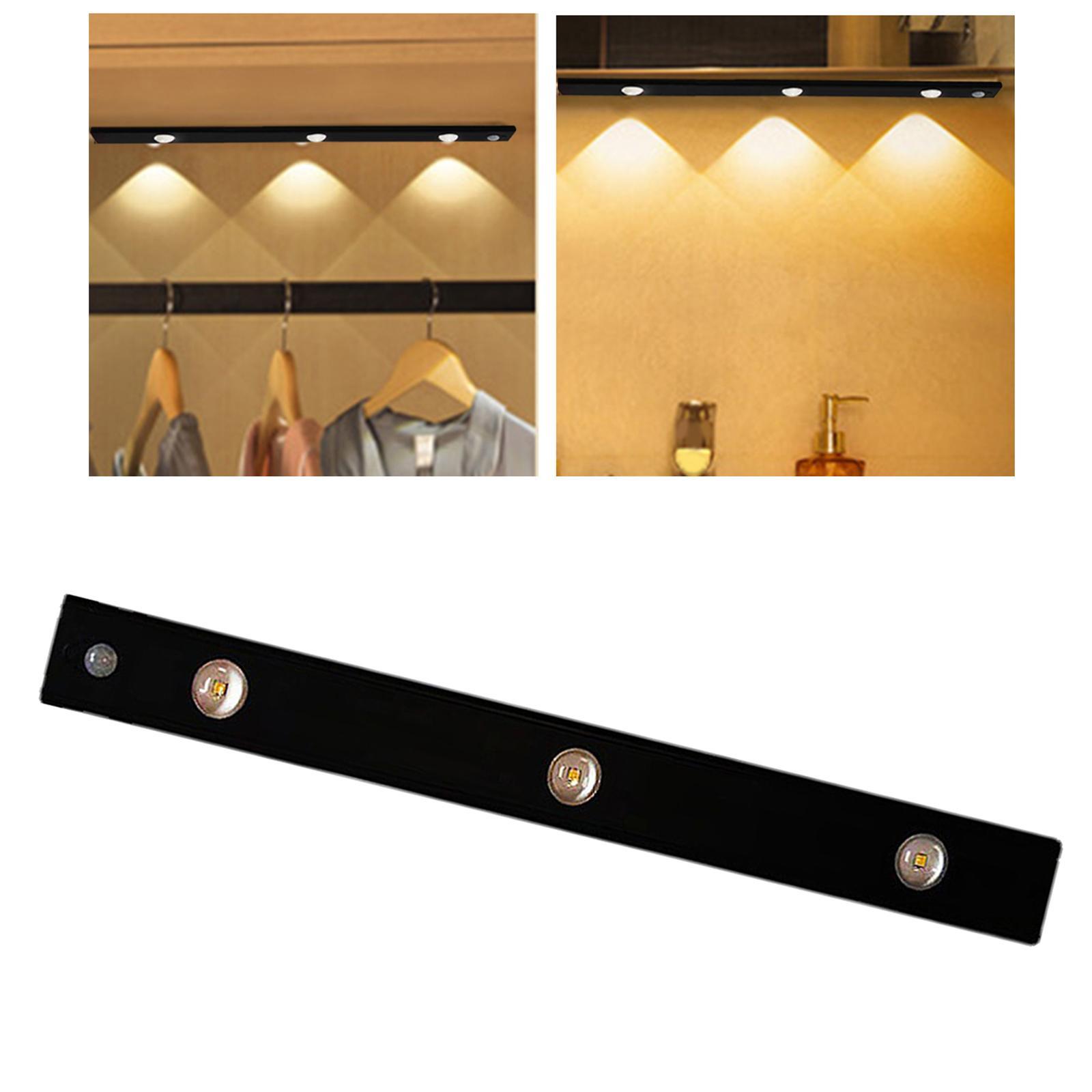 2x Motion Sensor Cabinet Light Magnetic Night Lamp USB Bathroom Cupboard Closet