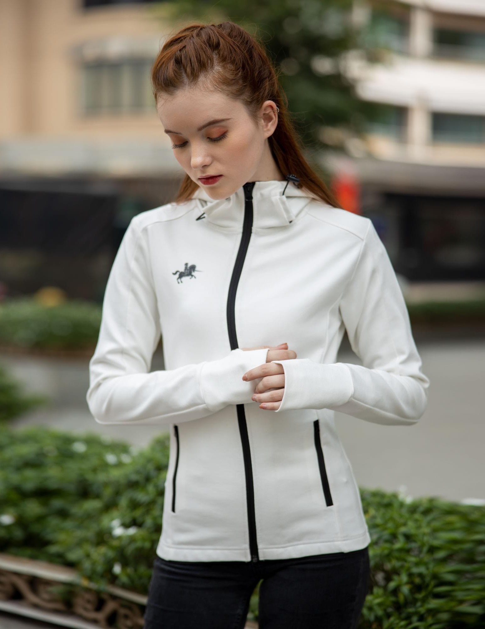 Áo khoác nữ Duke City 21 chất liệu thun cotton chống nắng, 3 màu - Black Devil