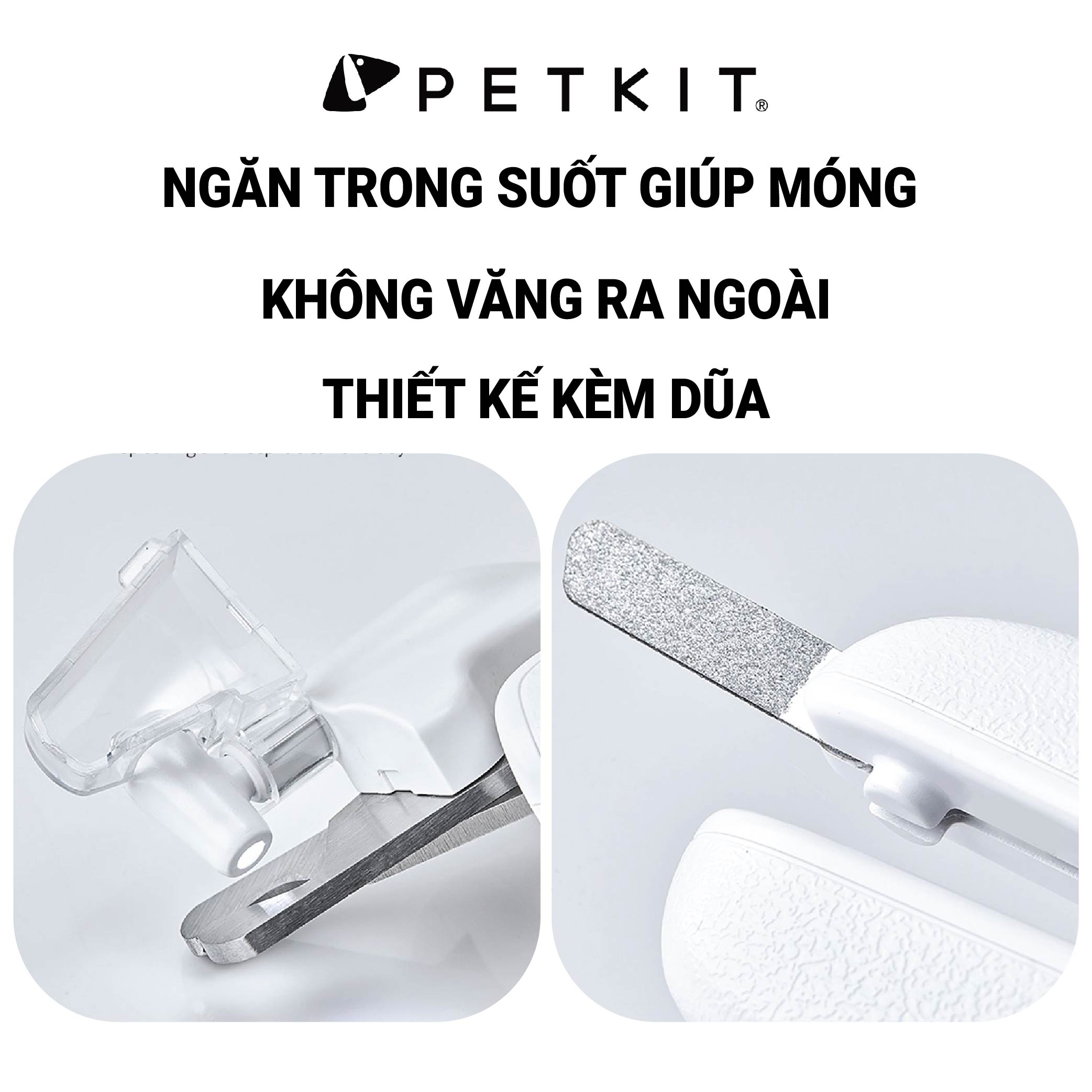 Bấm Móng Chó Mèo, Kìm Cắt Móng Thú Cưng Có Đèn LED PETKIT LED Pet Nail Clippers