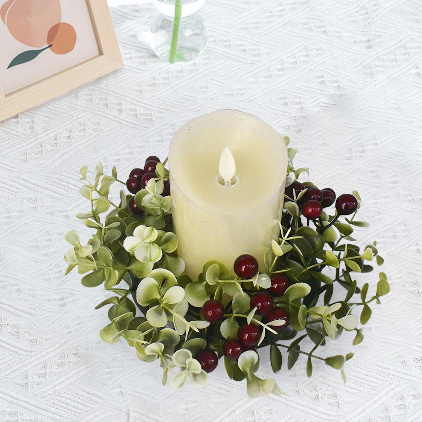 Candle Rings Wreaths Tabletop Centerpieces for Hanging Wedding Decorative