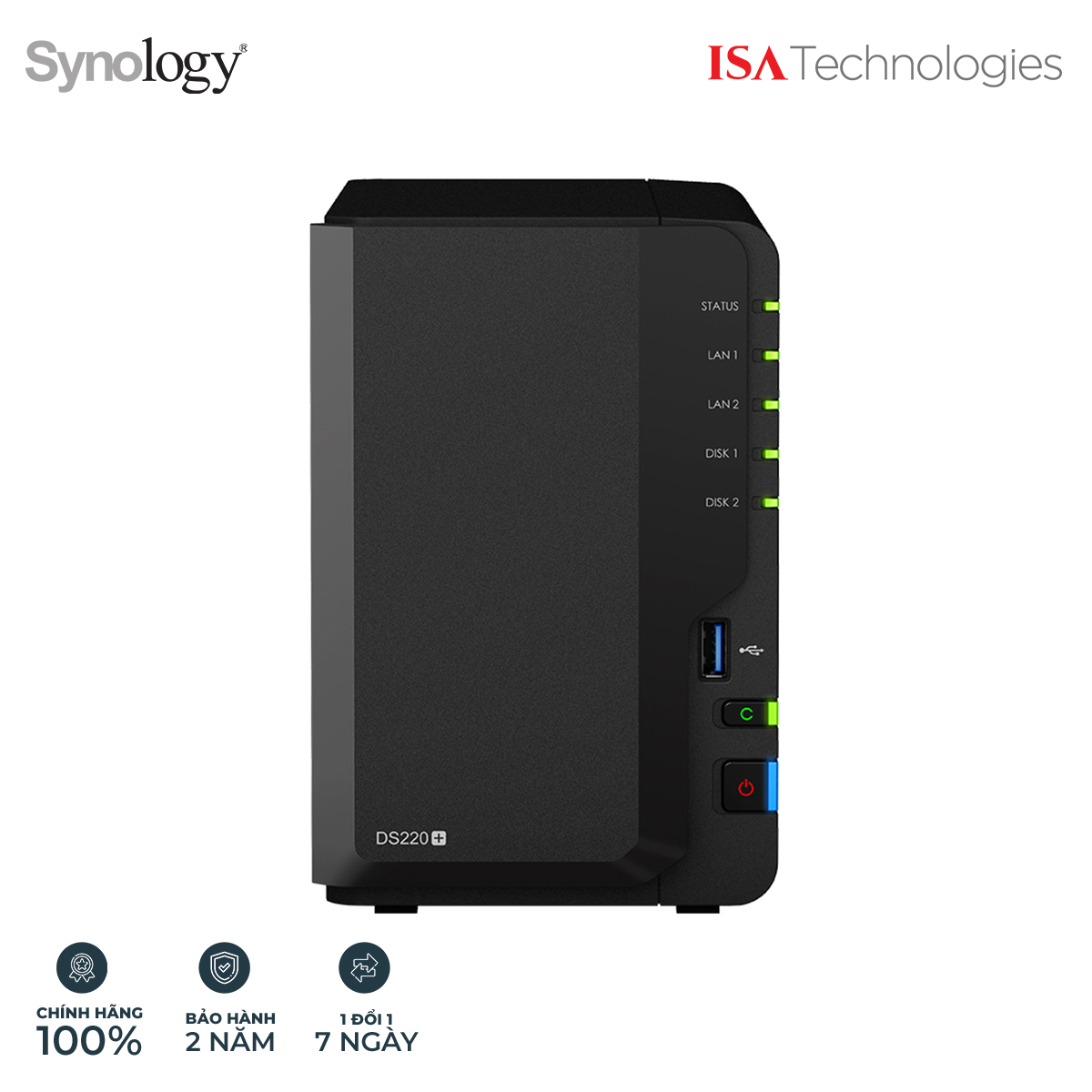 Thiết Bị Lưu Trữ Nas Synology DS220+ Hàng Chính Hãng