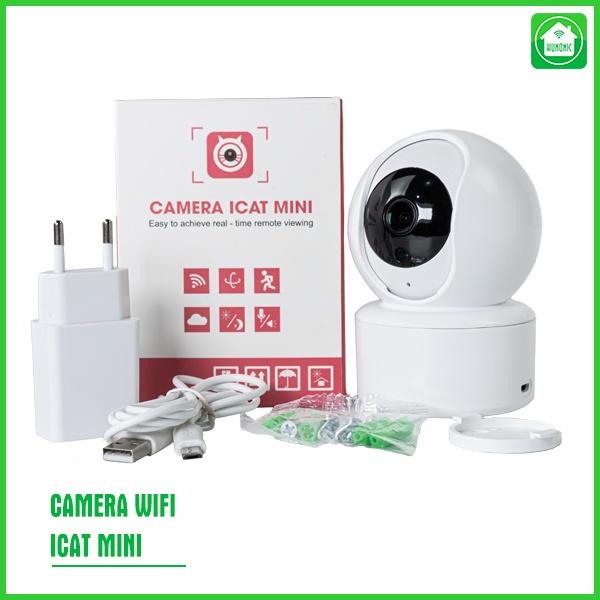 Camera Wifi Thông Minh Hunonic ICat Indoor Trong Nhà, Xoay 355 Độ, Màu trắng