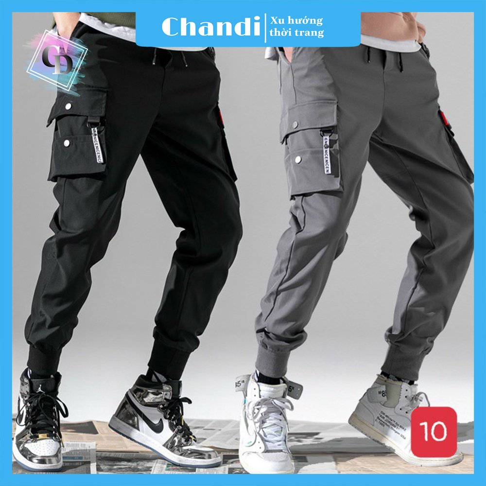 Quần Jogger Nam thể thao túi hộp thương hiệu Chandi, chất kaki bo chân xu hướng mới nhất CD5