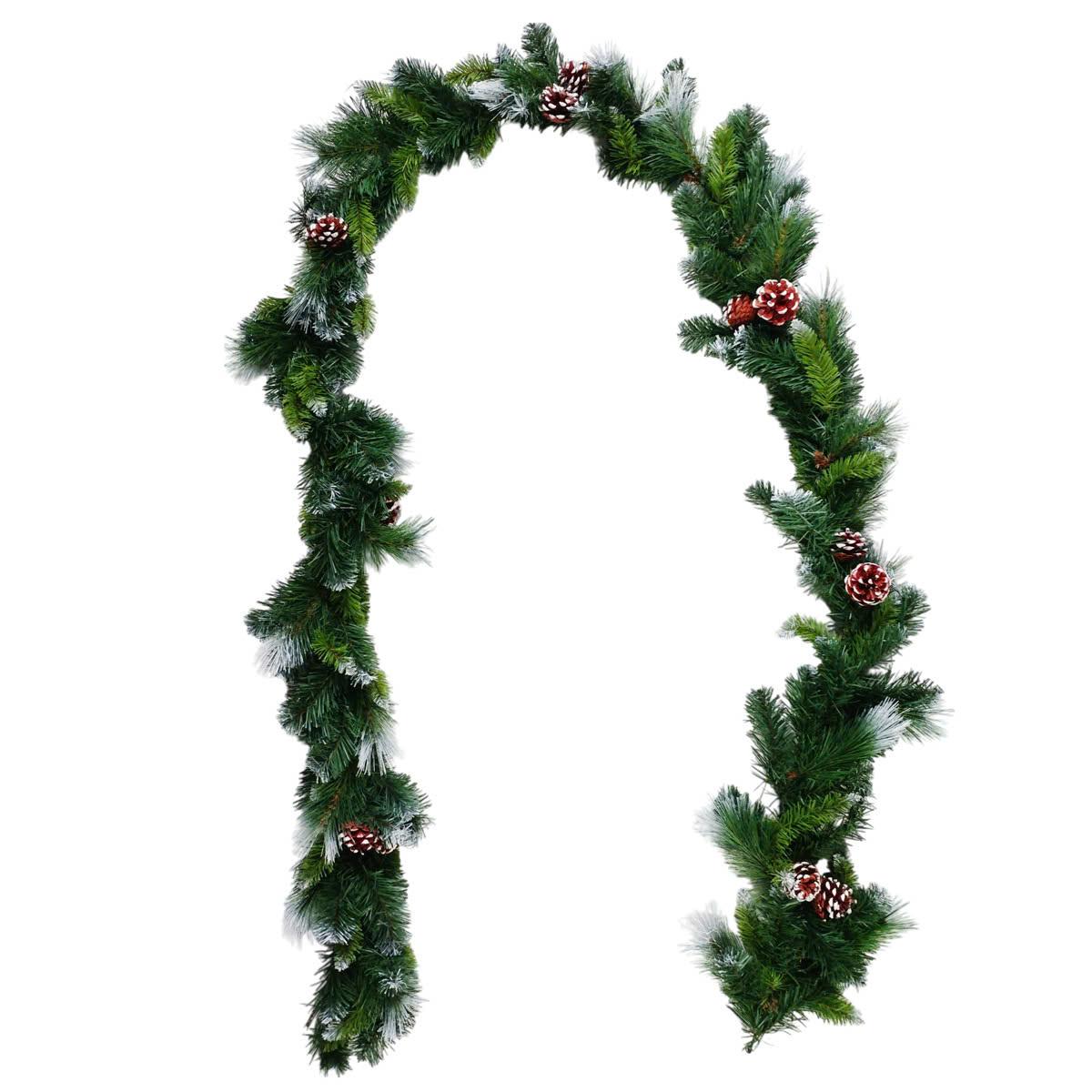 Dây Trang Trí Noel 3 Loại Lá Phun Sơn 270 cm - Chaang Chiia LP-G-GLA