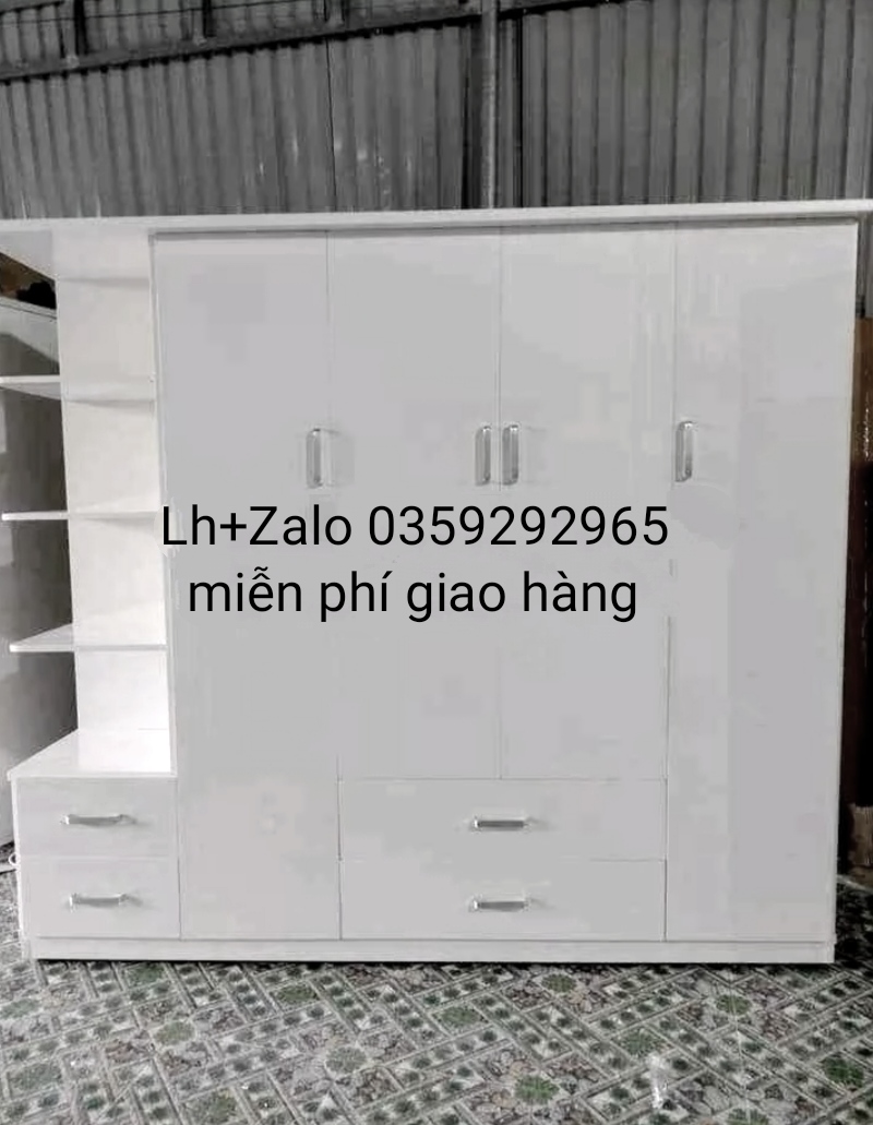 Tủ nhựa đài Loan 4 cánh 1 kệ