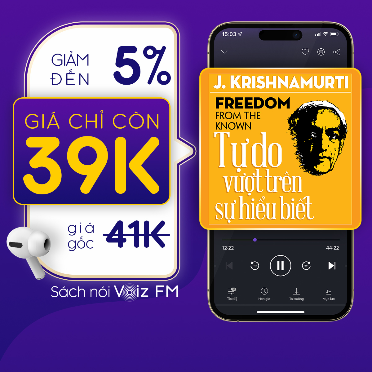 Hình ảnh [Tự Do Vượt Trên Sự Hiểu Biết] Voiz FM - Voucher nghe Sách Nói 