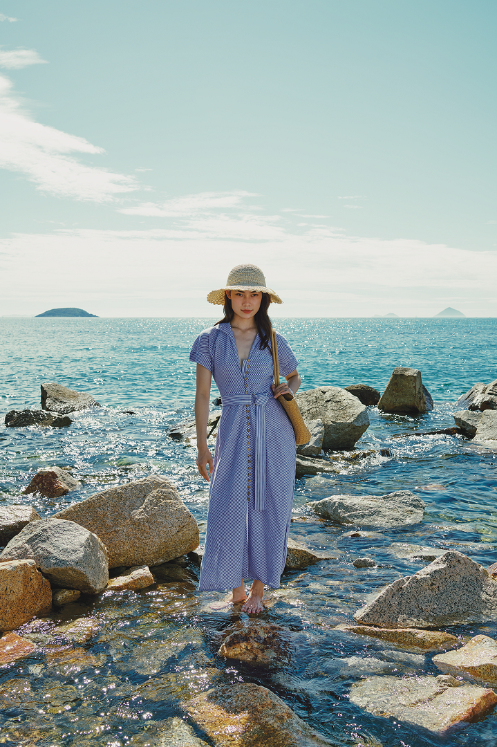 Đầm Maxi Linen Tuyền DRE173 thời trang thiết kế Hity