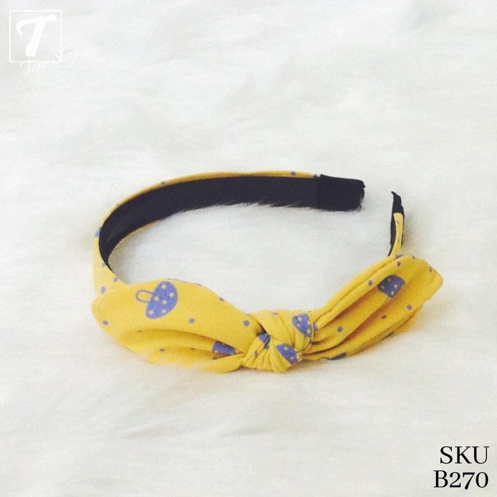 Băng đô cài tóc gọng nhỏ có nơ thương hiệu Tone Shop - Bờm tóc xược tóc