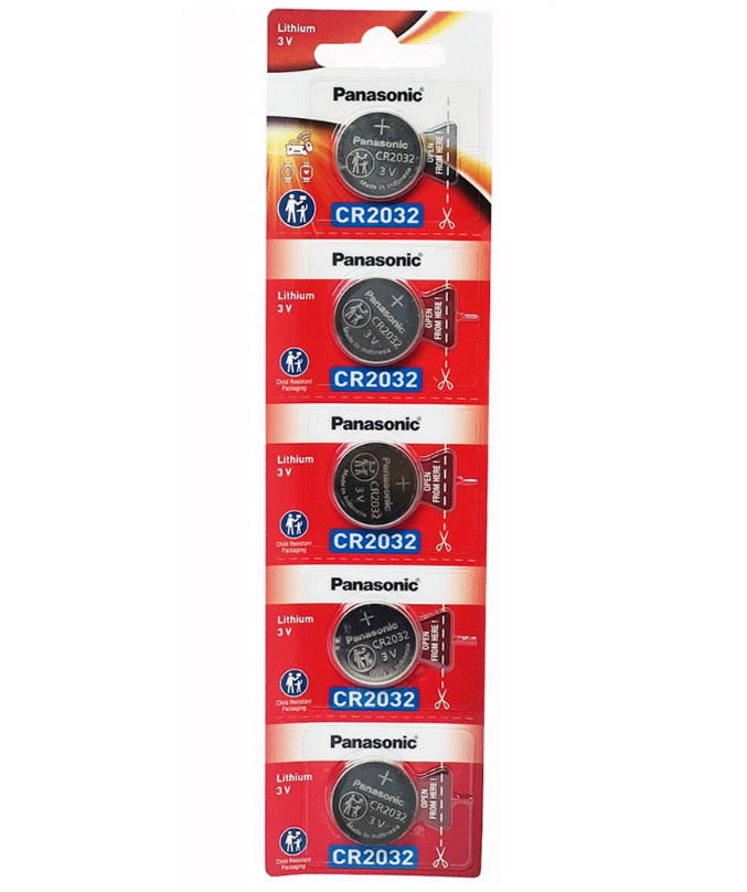 5 Viên Pin CR2032 3V Panasonic Lithium thay pin Smartkey , Cmos , Pin thay Airtag - Hàng chính hãng