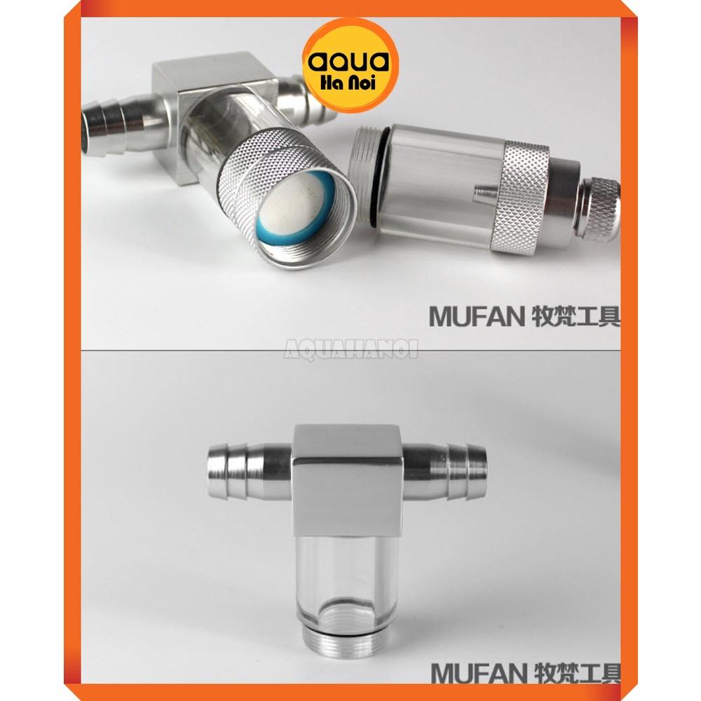 Trộn CO2 chữ T Mufan Phi 12/16mm - kết nối lọc thùng tăng hiệu quả hòa tan CO2