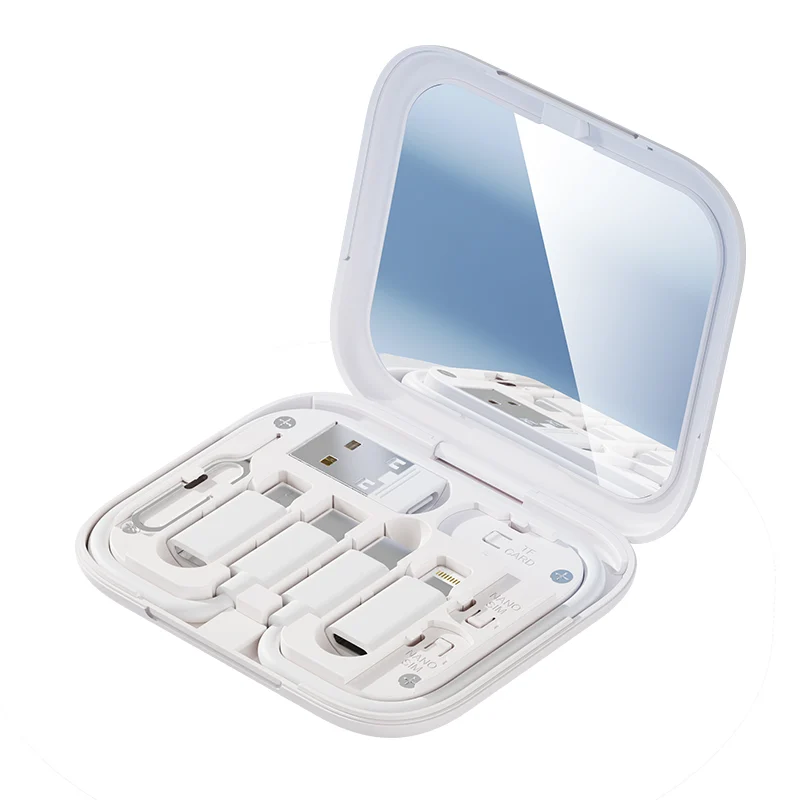 Hộp Cáp Sạc Đa Năng ROCK Multifunctional Charging Cable Set Storage Box (Tích Hợp Bộ Đầu Chuyển, PD 60W) - Hàng Chính Hãng