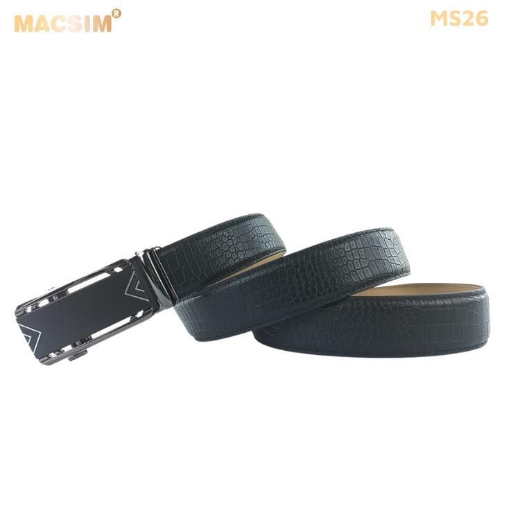 Thắt lưng nam -Dây nịt nam da thật cao cấp nhãn hiệu Macsim MS26