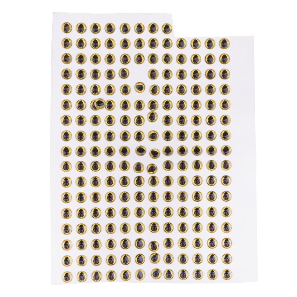 200pcs Fishing Lure Eyes 3D Holographic Eyes Fly Tying Jigs DIY Crafts 6mm