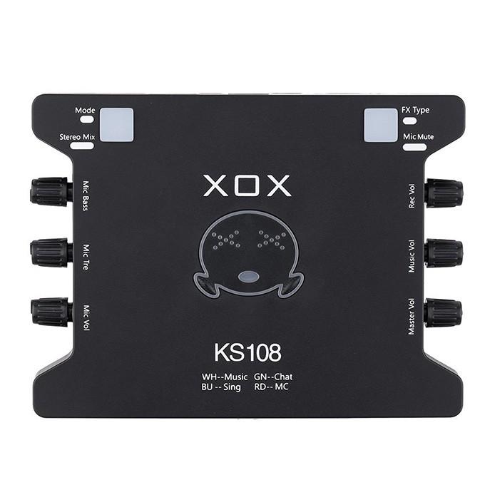 Soundcard thu âm KS108 - chỉnh âm thanh karaoke, livestream bán hàng, fb, giúp âm thanh vượt trội