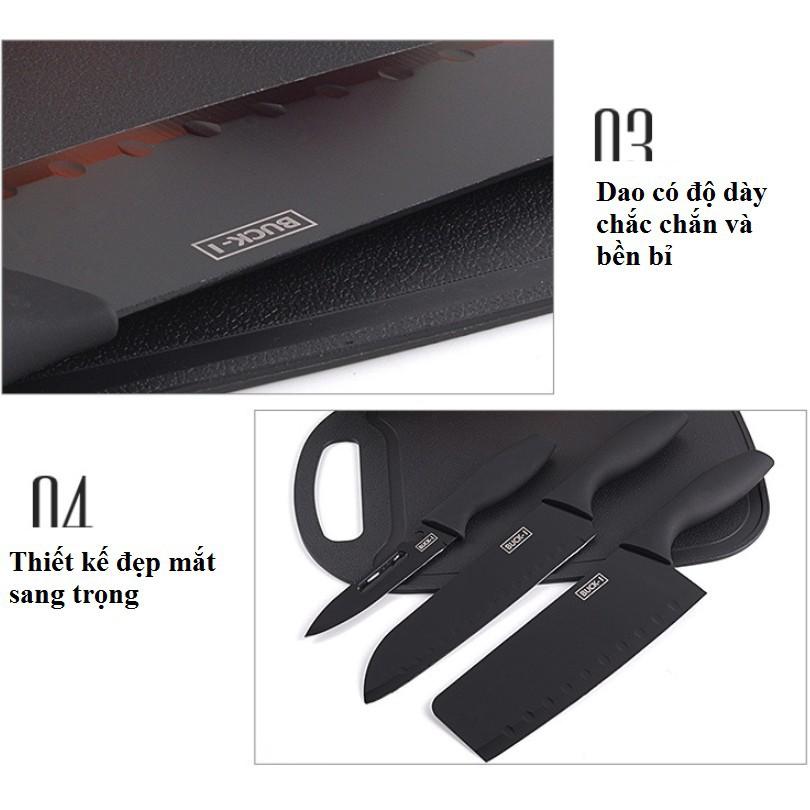 Bộ dao thớt 7 món nhà bếp Buck-I - Gia dụng SG