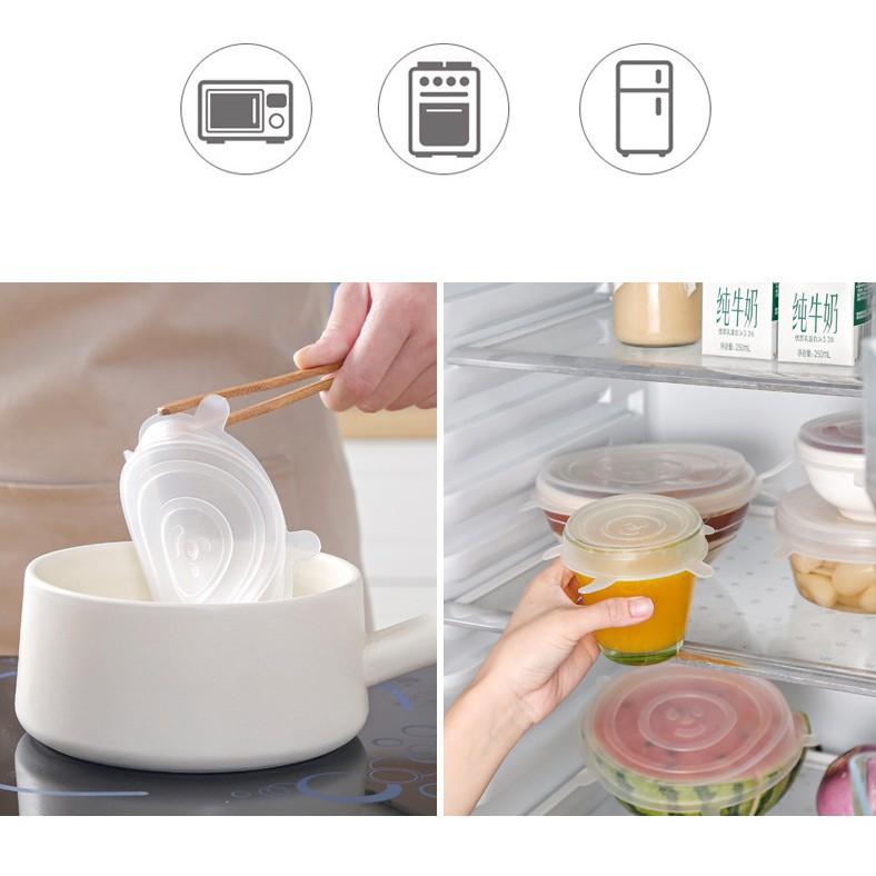 Bộ 6 nắp đậy silicon nhiều size