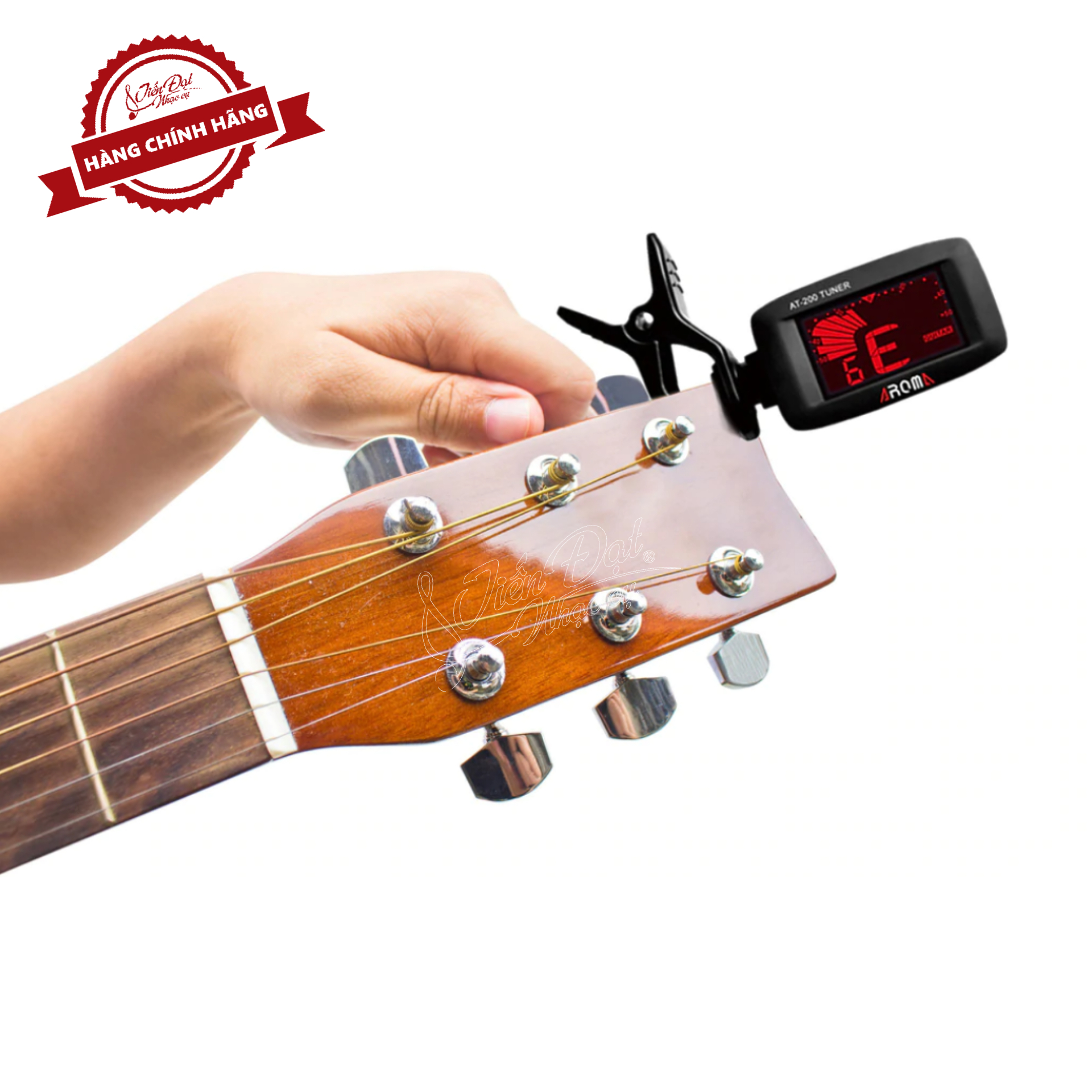 Tuner/ Máy Lên Dây Guitar, Bass, Ukulele Aroma AT-200D - Hàng Chính Hãng