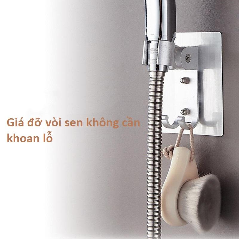 Giá Đỡ Vòi Sen Kết Hợp Móc Treo Đồ - Không Cần Đục Lỗ Trên Tường   - CH Hương Thị Miễn Phí Vận Chuyển