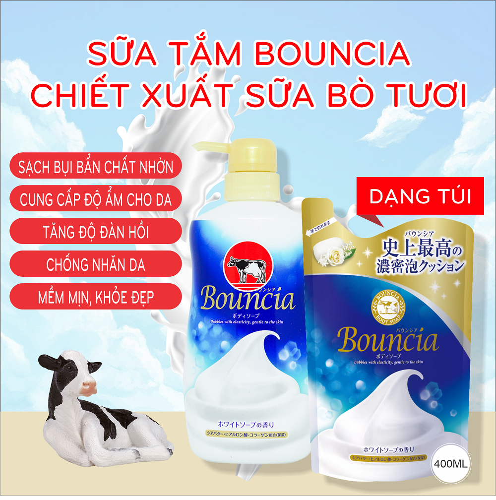Sữa Tắm Trắng Da Cow Bouncia Body Soap Relax Chiết Xuất Sữa Bò