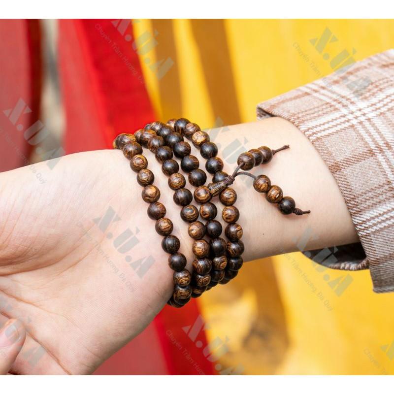Vòng Tay Trầm Hương Sánh Chìm 108 hạt Loại 6ly Thơm Vĩnh Viễn
