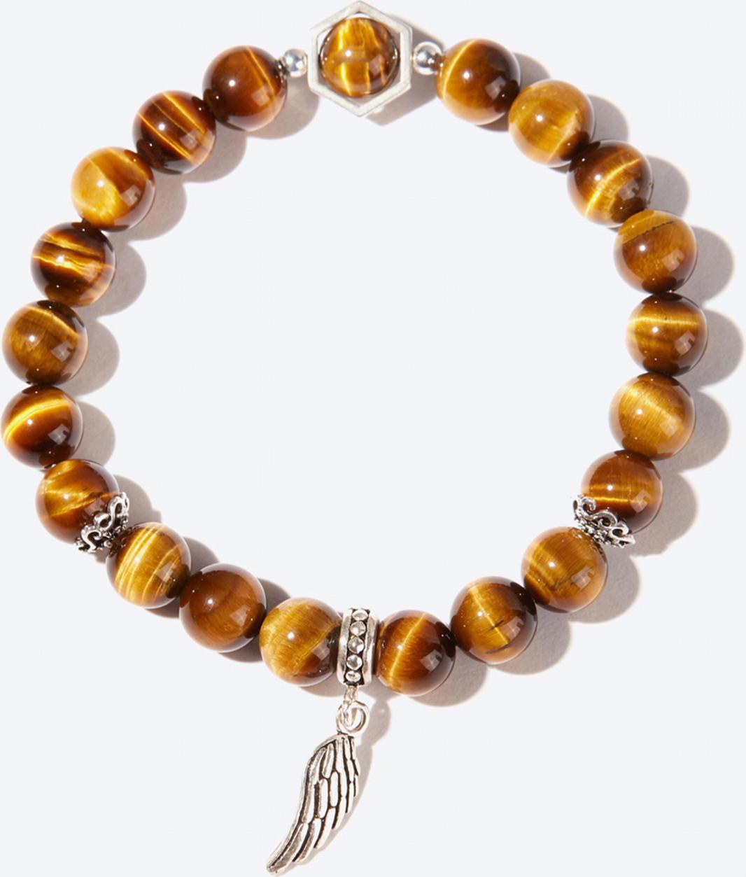 Vòng tay đá thiên nhiên phối charm cánh bạc size hạt 8mm - Ngọc Quý Gemstones