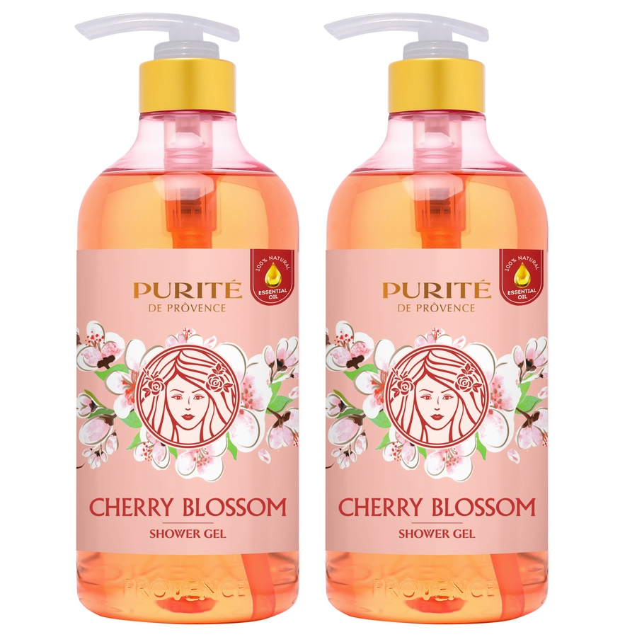 Combo 2 Chai Sữa Tắm Sáng Mịn Hoa Anh Đào Purité 850ml/chai