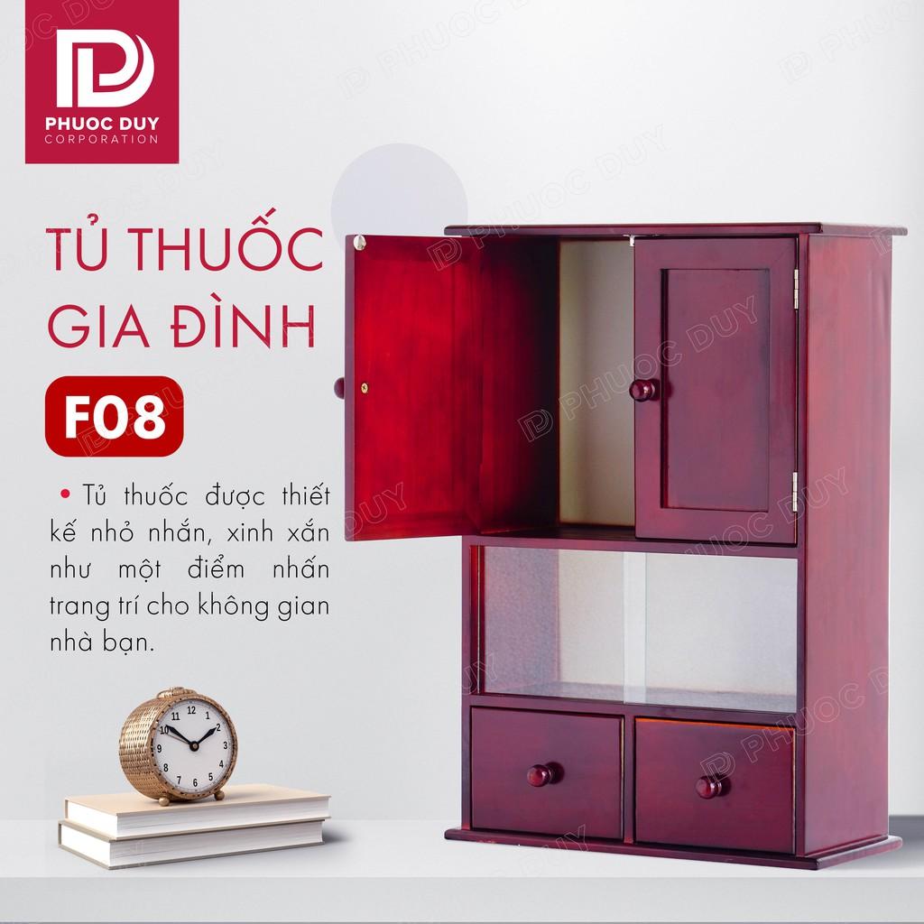 Tủ thuốc - Tủ y tế gia đình gỗ tự nhiên F08