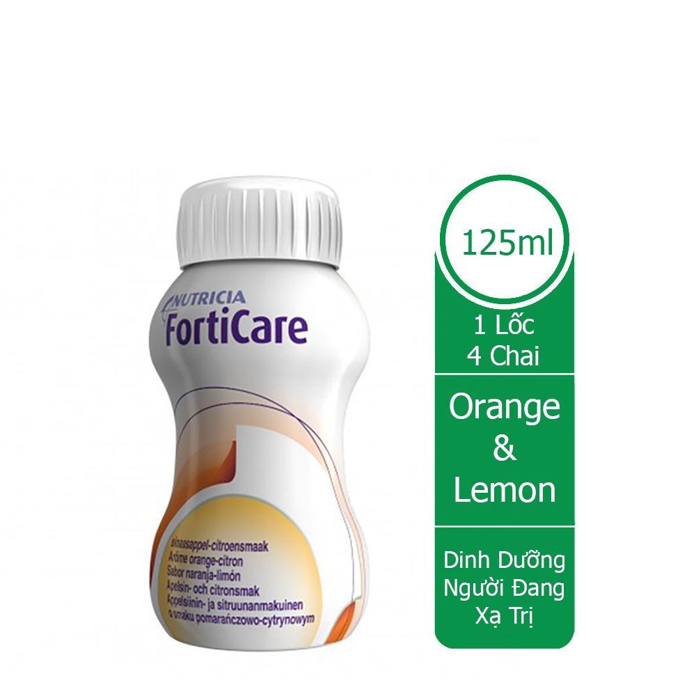 Sữa Forticare Nutricia vị Cam Chanh 125ml (4 chai/ lốc)