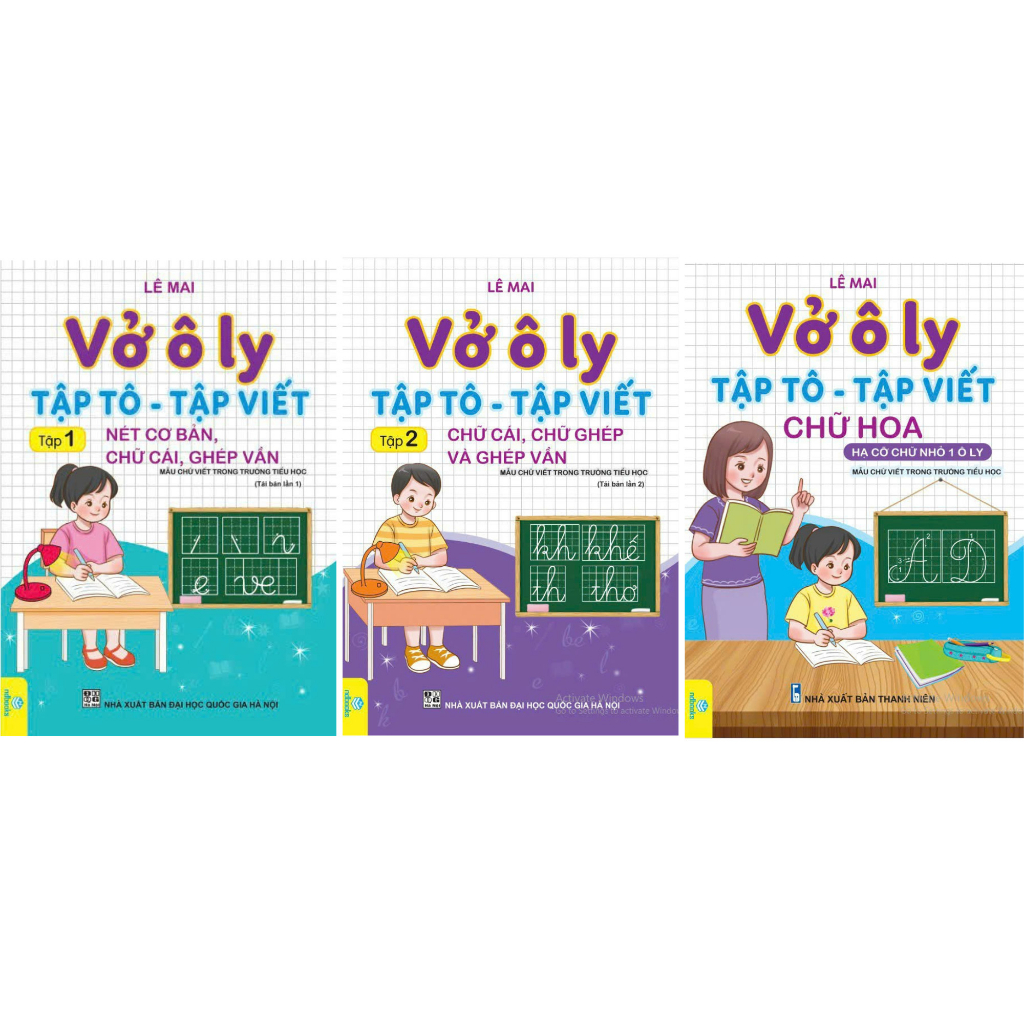 Sách - Combo 3 cuốn Vở Ô Ly Tập Tô - Tập Viết (Lê Mai) - Ndbooks