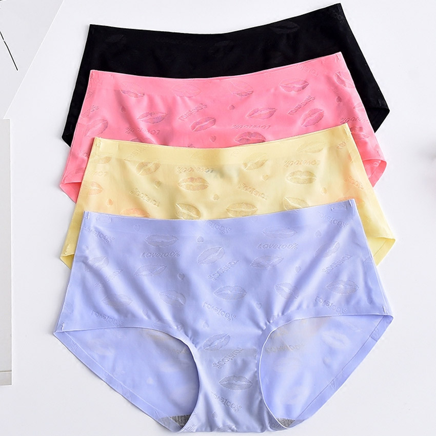 Combo 10 quần lót nữ thun lạnh in hình môi