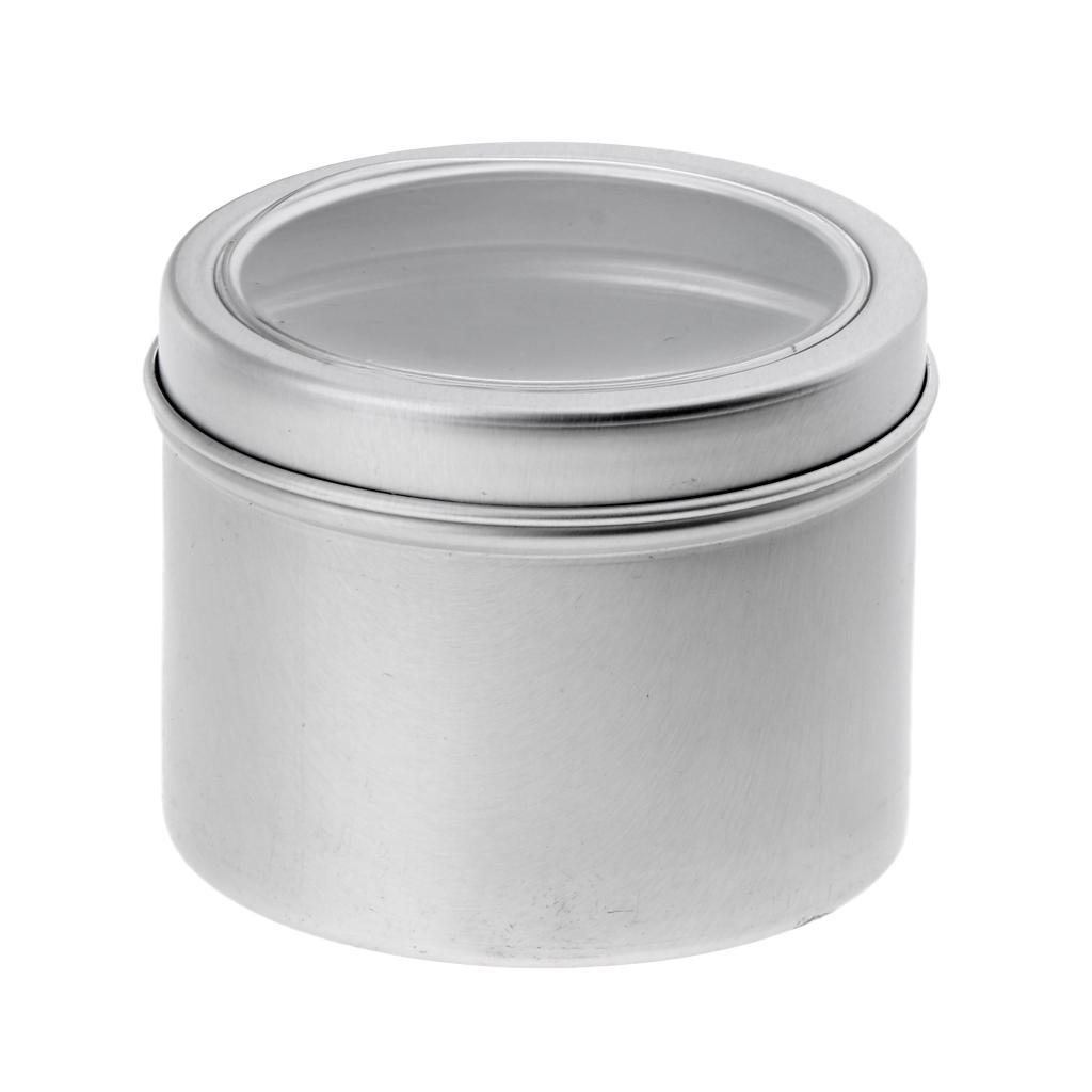 11Pc 100/60ml Empty Aluminium Cosmetic Pot Jar Tin Container with Screw Lids