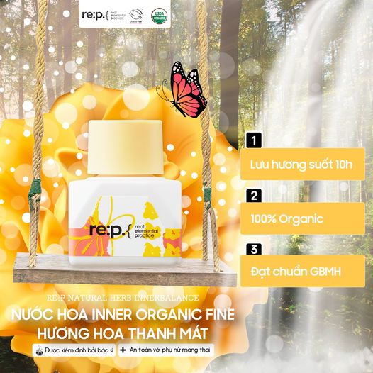 Nước Hoa Vùng Kín RE:P Organic Fine Hương Hoa Thanh Mát Quyến Rũ RE:P NATURAL HERB INNER BALANCE FINE 5ml [Màu vàng]