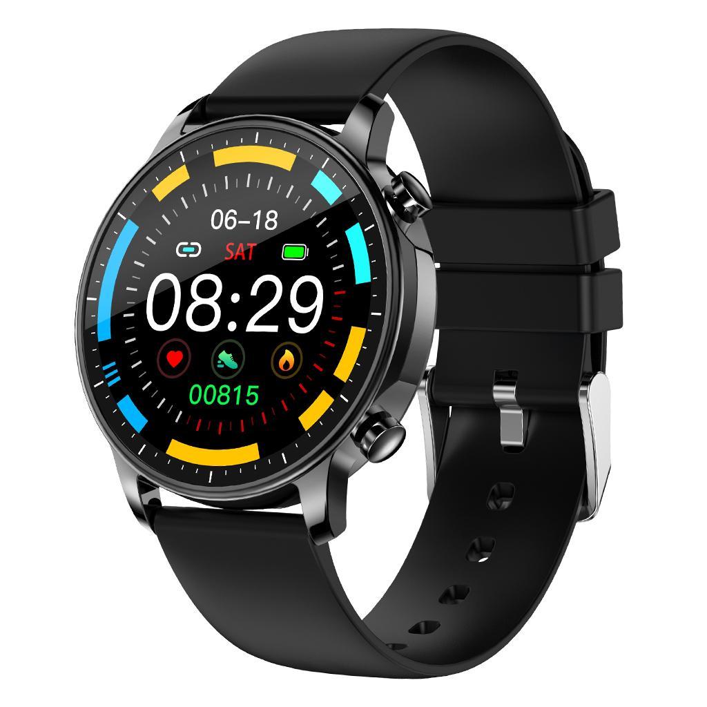 Bluetooth Smart Watch Heart Rate Blood Pressure Fitness Sport Tracker Black