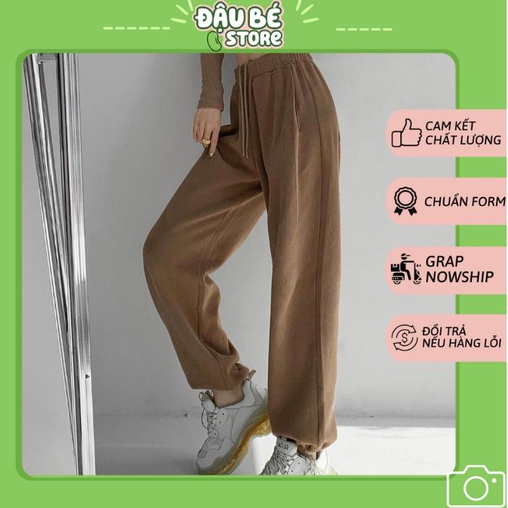 Quần Jogger Thể Thao Nam Nữ dáng dài suông cao cấp-Quần ống rộng bo gấu Unisex basic Pants nhiều màu Ulzzang-DAUBE-Q037
