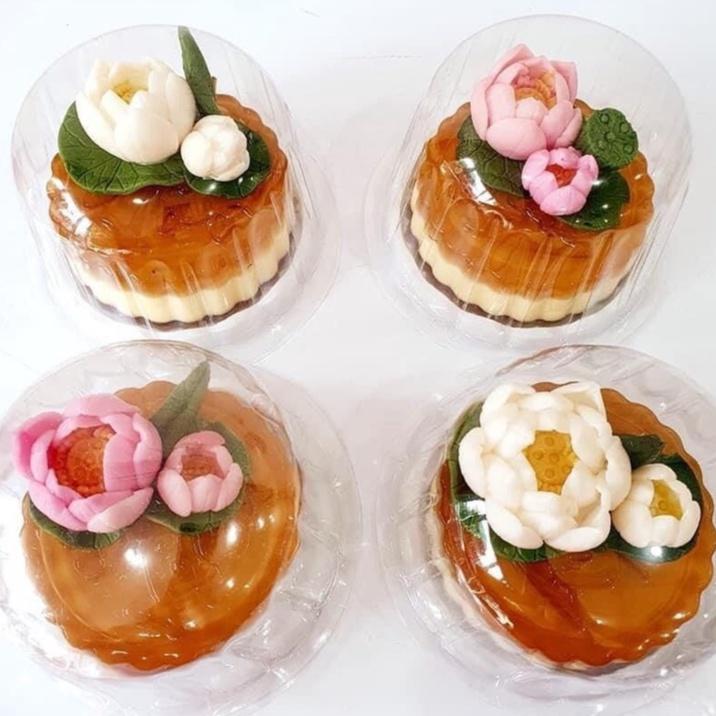 100 Hộp H15 Bầu Đựng Bánh Kem Nhỏ Tiramisu - Rau Câu Hoa Nổi - Xôi Khuôn 10cm