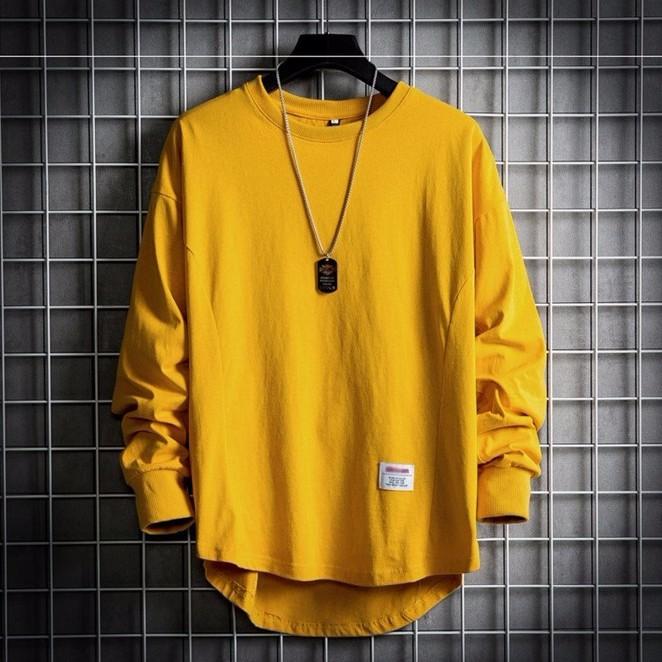 Áo Thun Nam Dài Tay Unisex. Áo thu đông trơn tay dài cổ tròn basic vải cotton giữ nhiệt