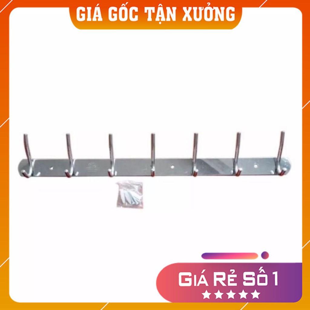 Móc treo quần áo gắn tường 7 mấu inox sịn