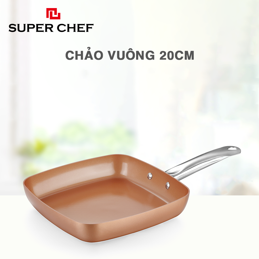 Bộ 6 nồi chảo chống dính Super chef an toàn, tiện lợi, danh cho mọi loại bếp